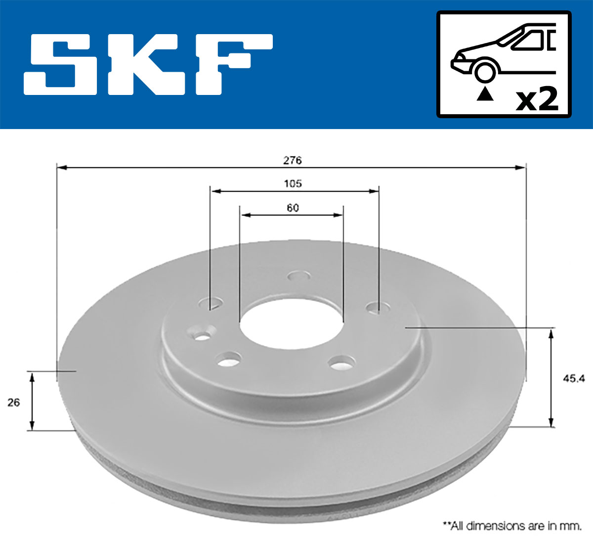 SKF VKBD 80222 V2 Disc frana